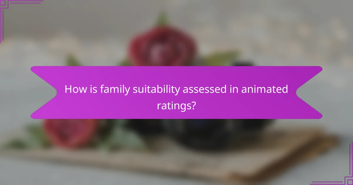 How is family suitability assessed in animated ratings?
