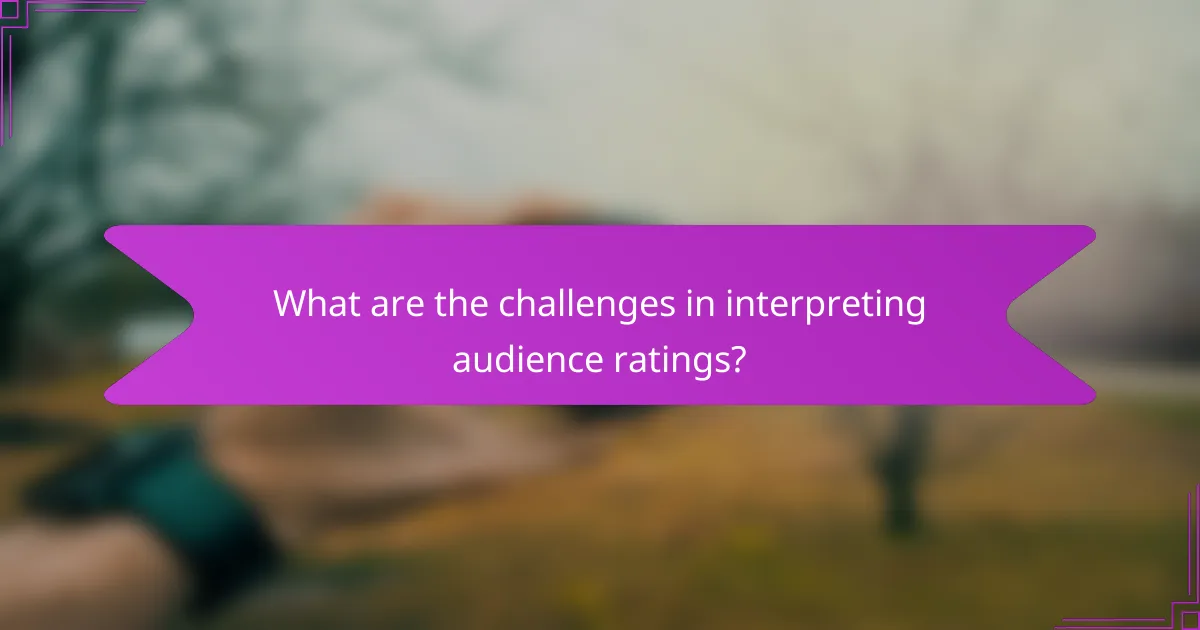 What are the challenges in interpreting audience ratings?