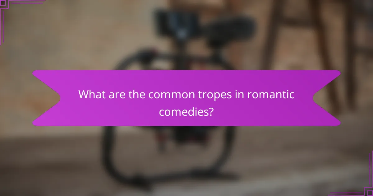 What are the common tropes in romantic comedies?