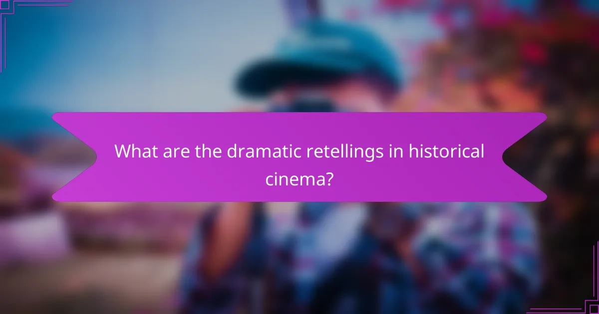 What are the dramatic retellings in historical cinema?