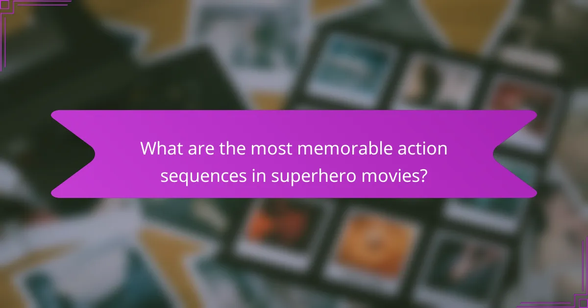 What are the most memorable action sequences in superhero movies?