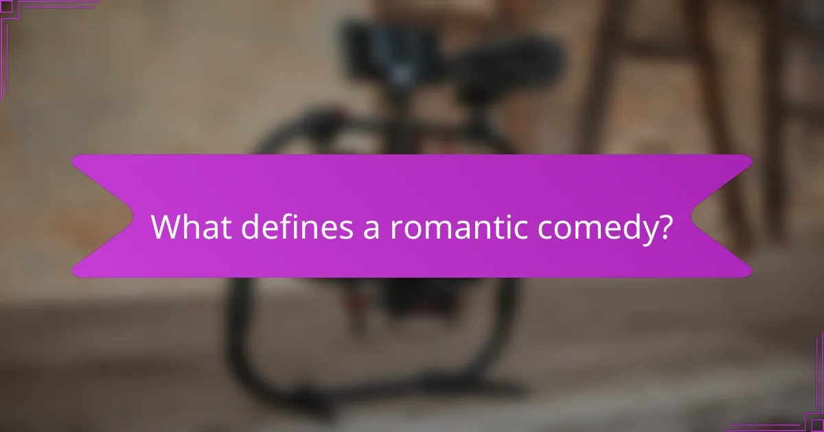 What defines a romantic comedy?