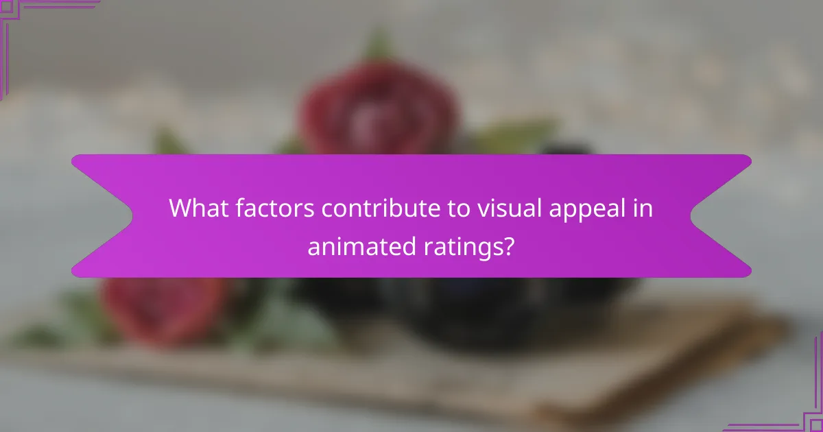 What factors contribute to visual appeal in animated ratings?